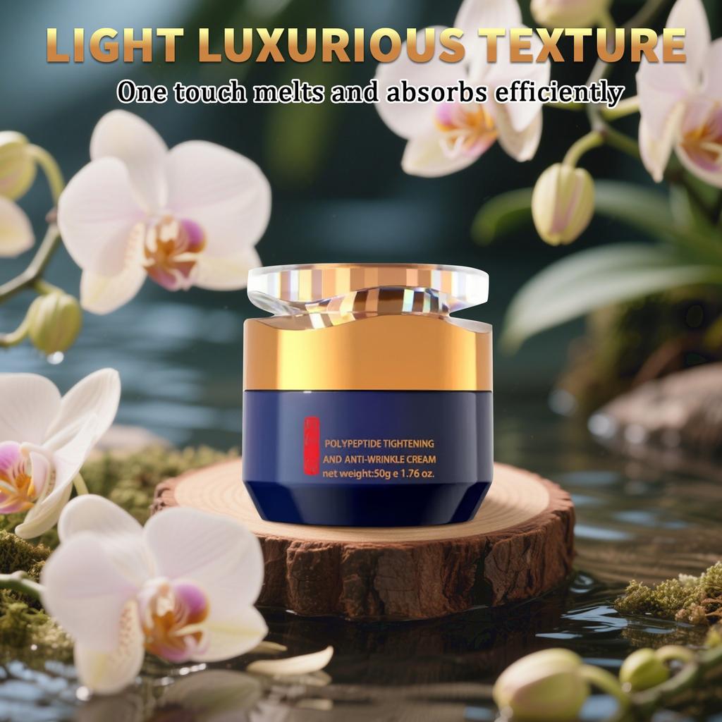 Peptidový zpevňující krém, hydratační krém, konturovací lifting, lifting čelisti, zpevňující krém proti vráskám, 50 g
