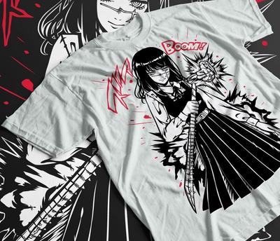 Chainsaw Man T-Shirt Chainsaw Man Anime CSM Denji Power Black Shirt