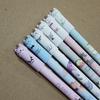6Pcs Student Teacher Gift 0.5Mm Cute Cat Tail Erasable Gel Pen Set Blue Magic Refill School Office Kawaii Writing Stationery