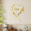 LOVE Heart Mirror Wall Stickers Self Adhesive DIY Acrylic Mirror Stickers for TV Background Bedroom Wall Art Home Decoration