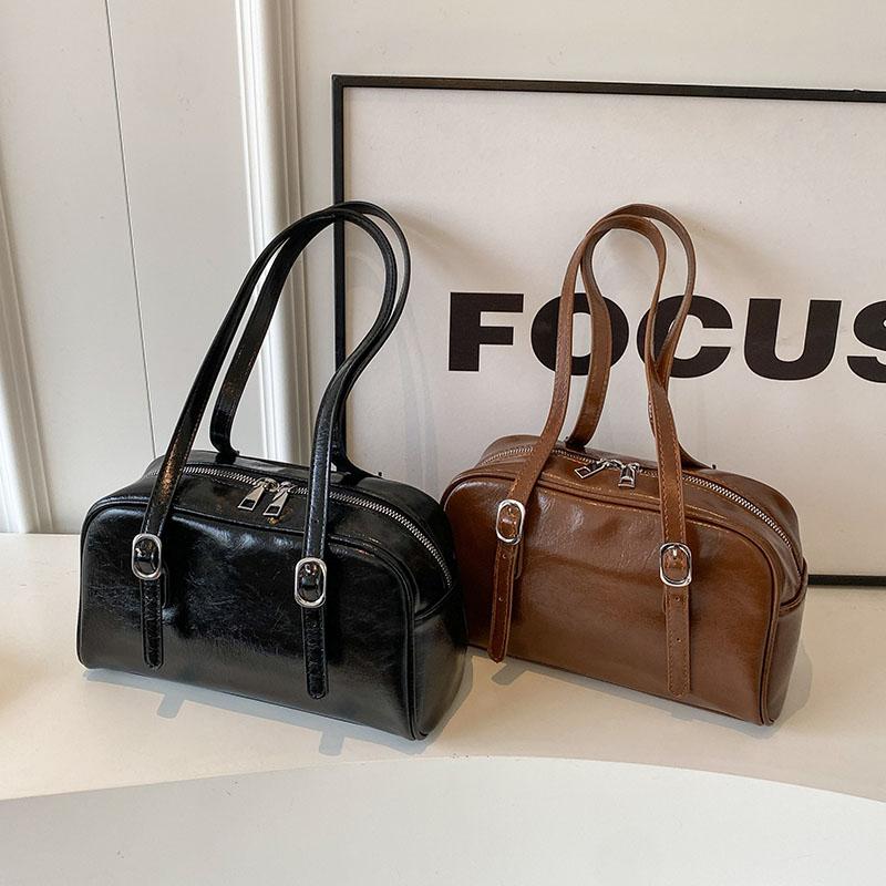 Woman's  Shoulder Crossbody Bag Monochrome Fashion Handbag with Adjustable Straps Armpit Bag for Work Shopping Travel