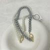 Tooxika French Retro Light Luxury Niche Grey Pearl Necklace Simple Personality Jumper Chain Female