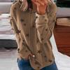 Women Fashion Hooded Star Print Patchwork Long Sleeves Tops Blouse Sweatshirt