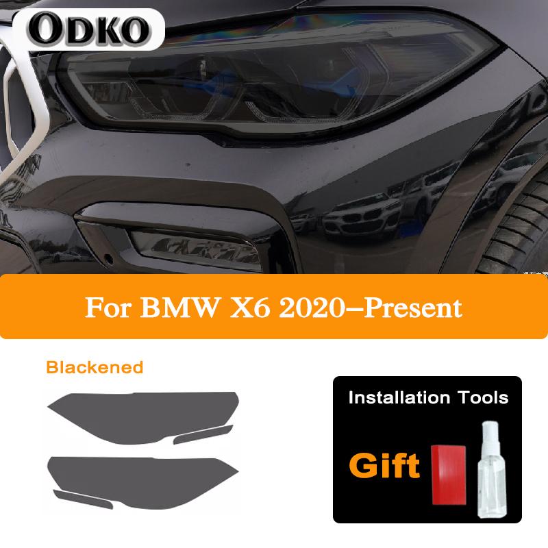 

For BMW X6 E71 F16 M F86 G06 Car Headlight Tint Black Protective Film Vinyl Protection Transparent TPU Sticker Accessories G06 2020-On B