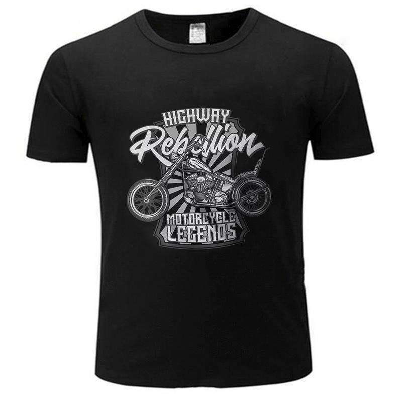 Streetwear Biker Men Cotton Classic T-shirt Motorbike Cool Fashion Big Size Tee Male Vintage Motorcycle Couple Top Unisex
