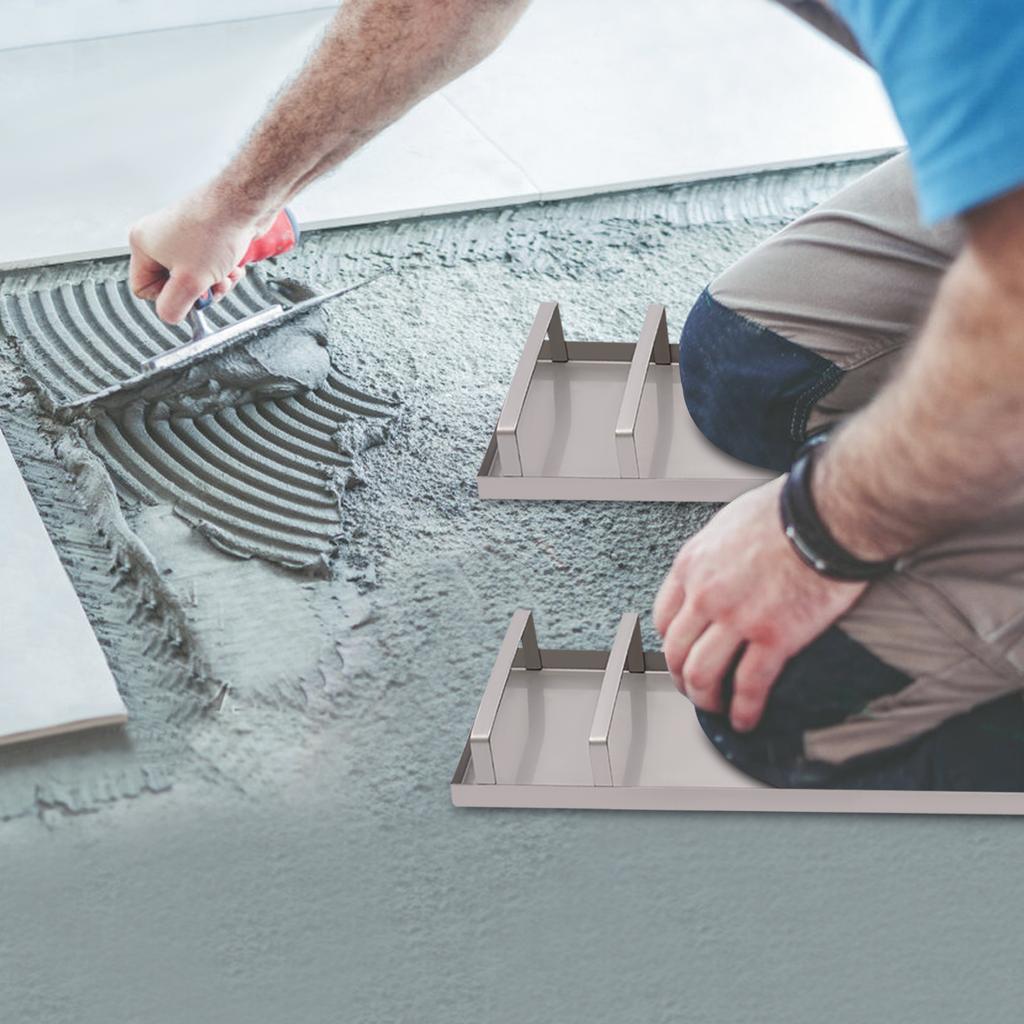 1 Pair 28"*8" Concrete Knee Slider Boards, Stainless Steel Kneeling Boards, Concrete Slab Sliding Tools