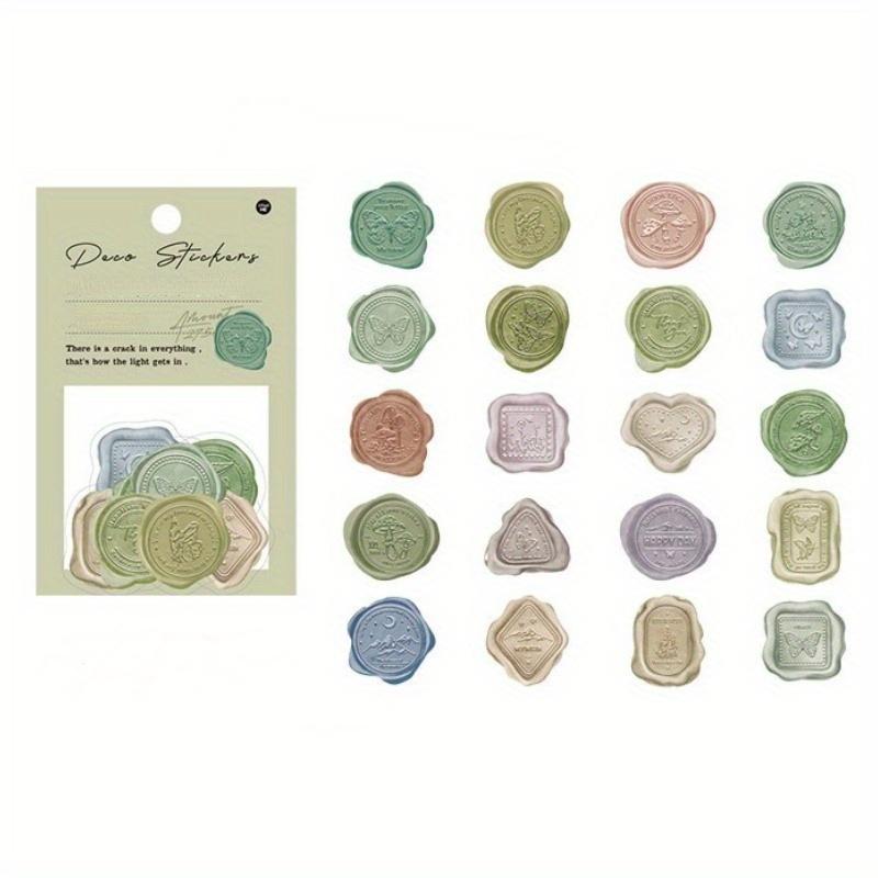 

80 шт./2 пакета, кавайные канцелярские наклейки, винтажные огненные краски, дневник, планировщик, декоративные мобильные наклейки, скрапбукинг, сделай сам, ремесленная наклейка 2pcs зелёный