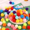 20g/Set Flauschige Kugel Verschiedene Farben Gemischt 8/10/15/20/25/30mm Größe Flauschige Weiche Pompom-Kugel Handgemacht DIY Bastelmaterial ZYF