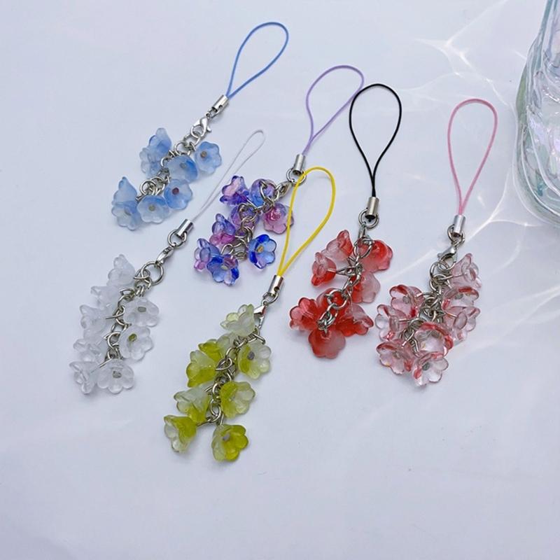 Flower Phone Charm Phone Pendant Stylish Accessory Lilys of the Valley Phone Chain Perfect Gift for Women and Girls