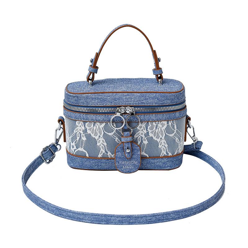 Premium texture box bag women's 2025 new women's foreign style fashion printing versatile shoulder messenger bag