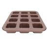 12 Grids Divided Brownie Pan Carbon Steel Easy To Clean Rectangular Baking Mold Pan for Toast Bread Cake