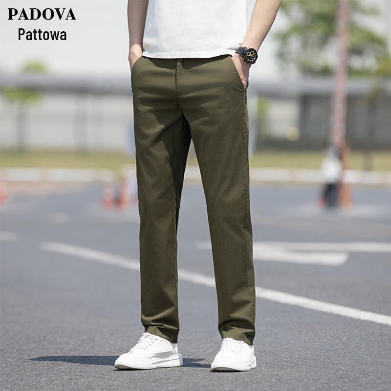 Patova Men s Straight-Leg Cotton Casual Business Trousers 32