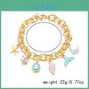 Summer Seashell Pendant Necklace For Women With Gold Finish And Beach Style