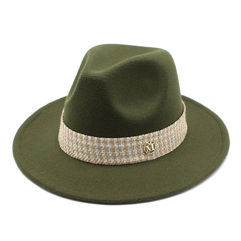 Woolen Hat Top Hat Jazz Hat Bow M Standard Woolen Hat