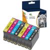 Ink Cartridges 503XL - OGOUGUAN - Compatible Epson - 8 Pieces - Multi-color - 550 Pages Black