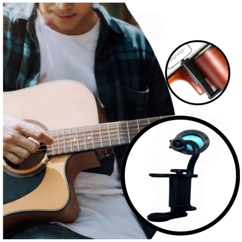 Granmagazz Rotating Headphone Adjustable Phone Holder for Guitar and Easy To Attach and Remove from Guitar Phone Strong Magnetic Feature Guitar/Bass