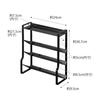 Yamazaki Tower Slim Spice Rack, 4 Tiers, Black, Approx. W24 X D9.5 X H26.7cm, Tower Style, Smooth Access, 8145