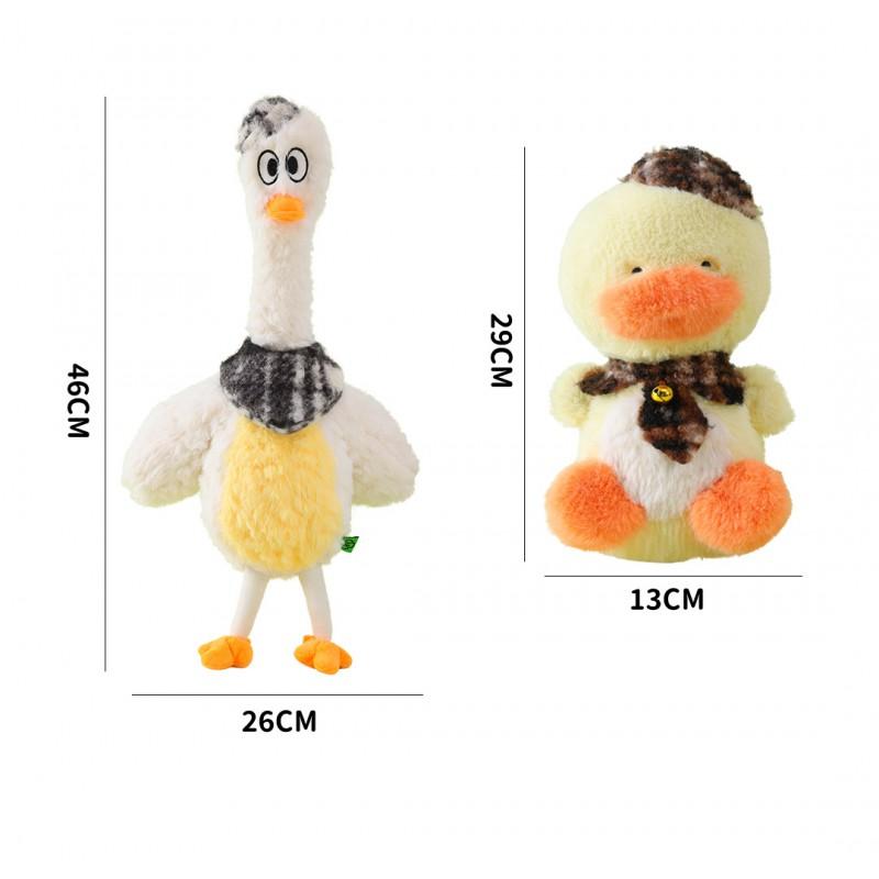 Durable Plush Duck Toy Dogs - Squeaky Chew With Rope Knot Design Ideal Small To Large Breeds