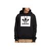 Adidas Originals Off Court Popover Hoodie mit Trefoil-Logo und Kordelzug Herren Tops Schwarz EC7323