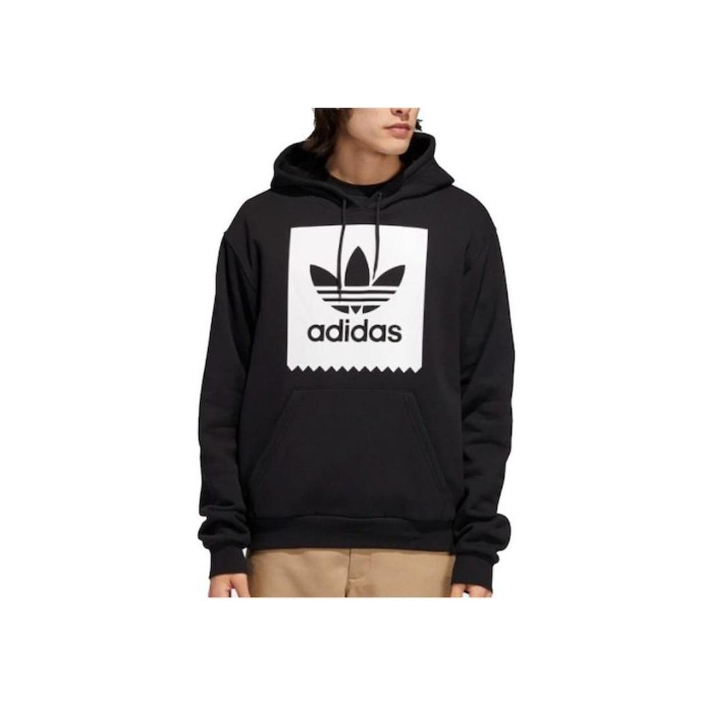Adidas Originals Off Court Popover Hoodie mit Trefoil-Logo und Kordelzug Herren Tops Schwarz EC7323