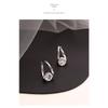 925 Sterling Silver Zircon Earrings for Women, Fashionable and Exquisite Trendy Earrings, Earrings, Light Luxury Korean Style Earrings