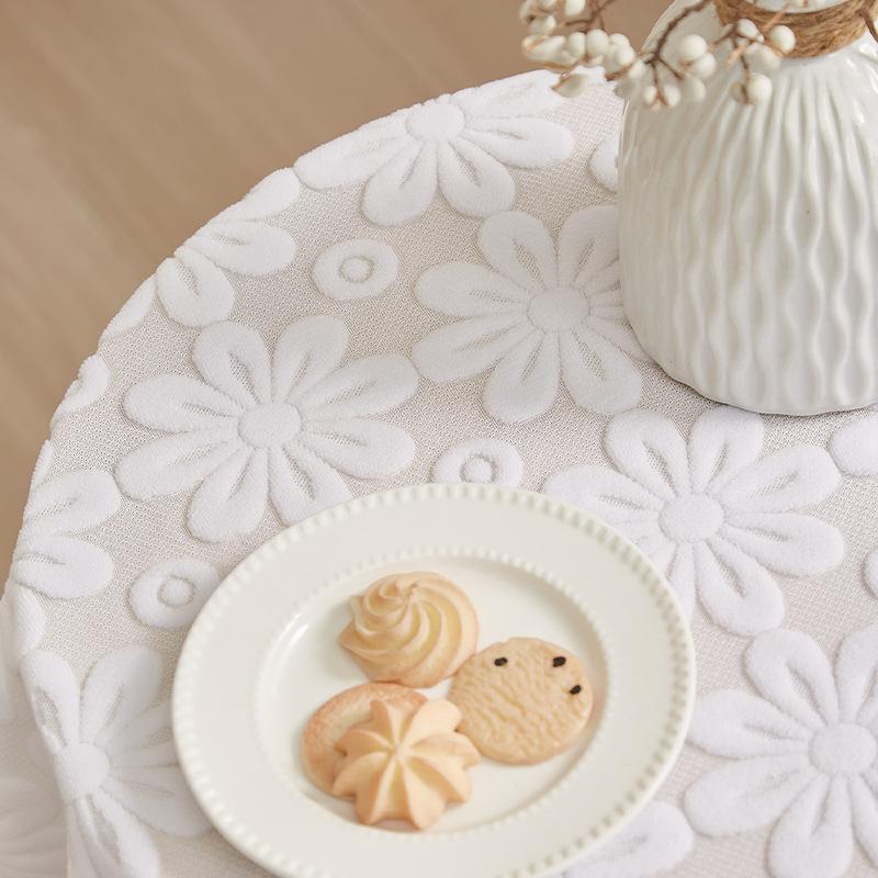 Față de masă floarea-soarelui Dantelă albă Tricotată Masă rotundă Masă dreptunghiulară Măsuță de cafea Masă de sufragerie Birou Dulap TV Pânză de acoperire