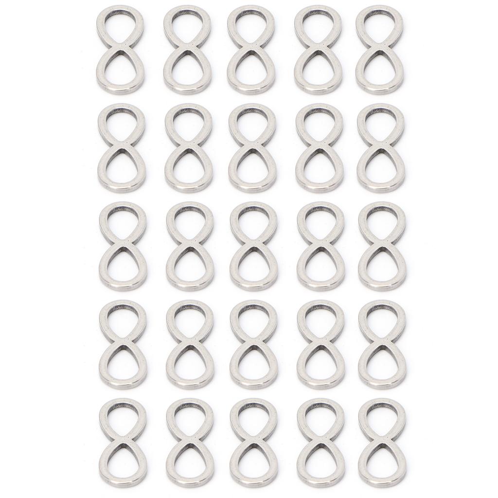 30Pcs Stainless Steel Hollow Pendant Bezel 8Shape Metal Resin Frame Jewelry Making Open Bezel