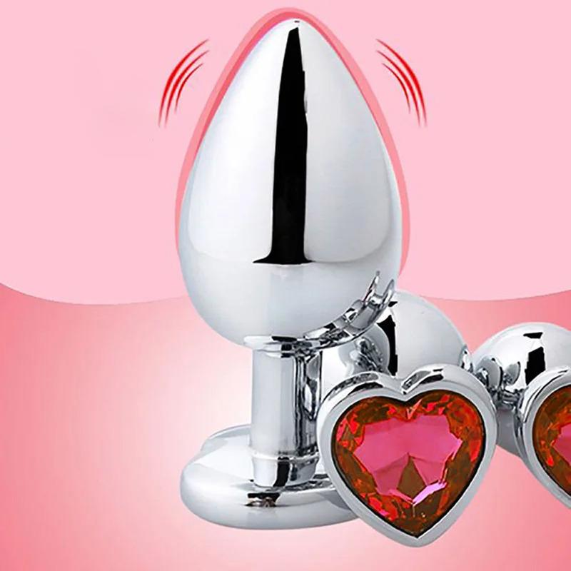 3 Size/set Metal Anal Plug Butt Plug Sex Toy Butt Toy For Women Men Couples Adult Game Masturbator Anal S/M/L Diamond Sex Shop