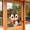 Christmas Penguin Glass Window Shopping Mall Atmosphere Decoration Electrostatic Stickers