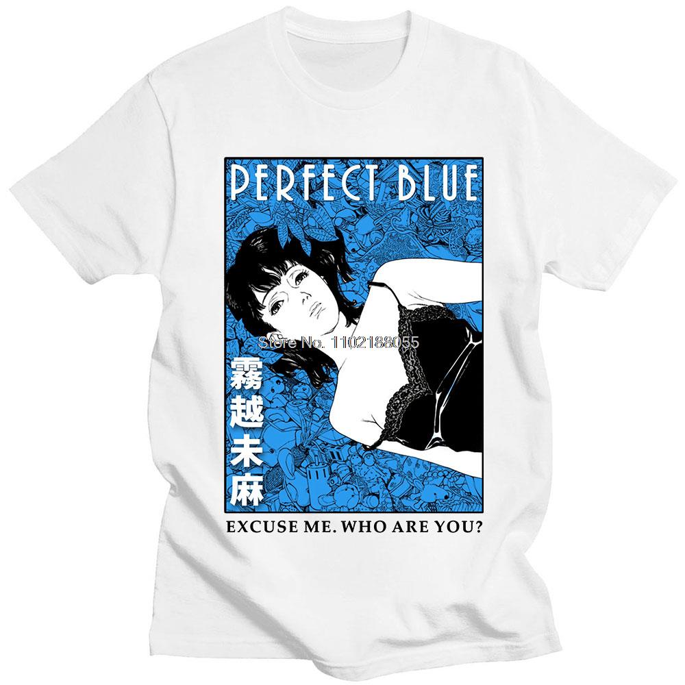 Japanischer Anime Perfect Blue T-Shirt Herren Damen Kurzarm T-Shirt Baumwolle Gothic Kleidung Ästhetische Unisex Kleidung T-Shirt