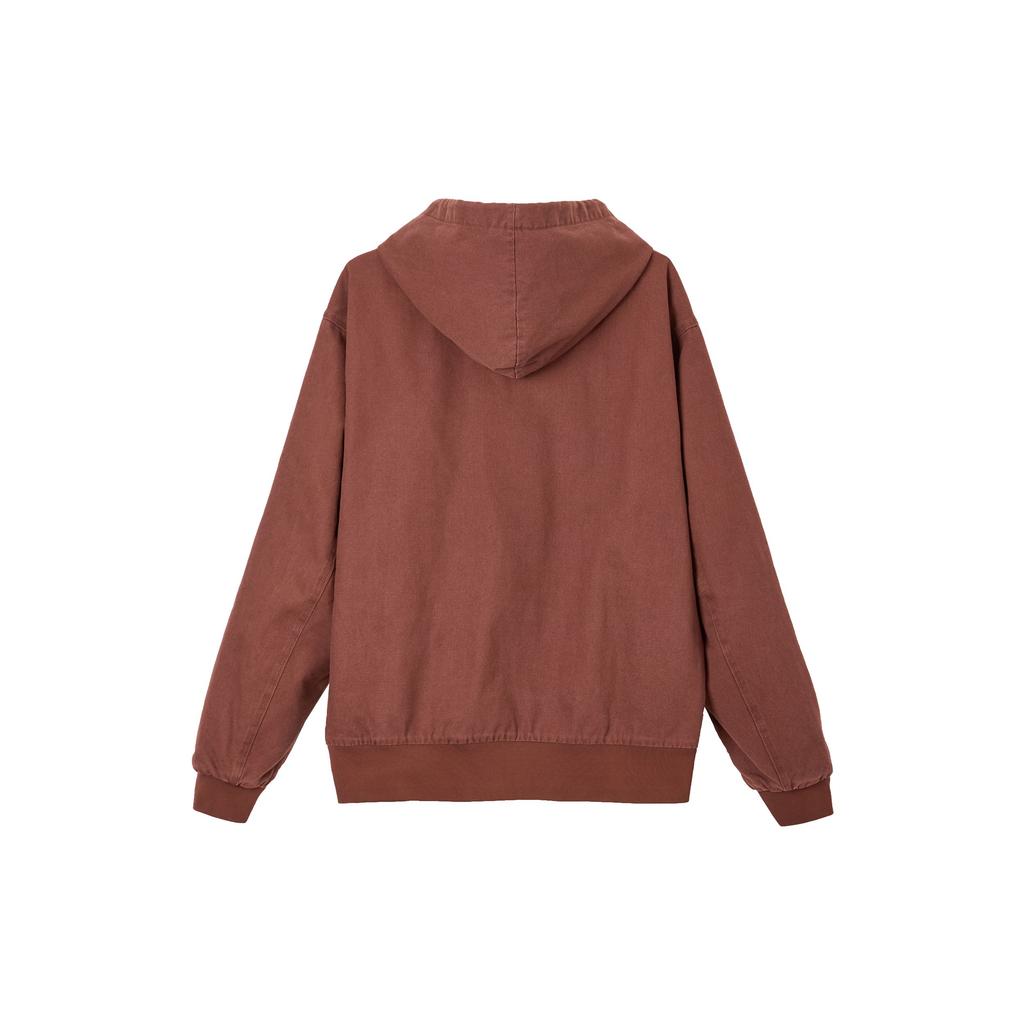 Nike Solid Color Logo Print Zip-Up Hooded Jacket Men Jackets Brown DQ5173-217