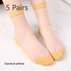 5 Pairs of Women's Summer New Solid Color Crystal Socks