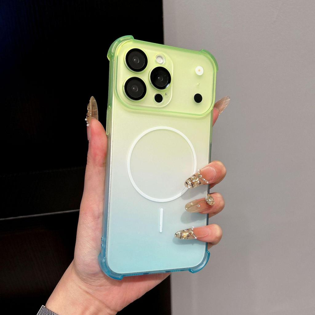iPhone 17 Pro Max Gradient Anti-Drop Case with Magnetic Suction and Precise Cutouts for Models 13/14