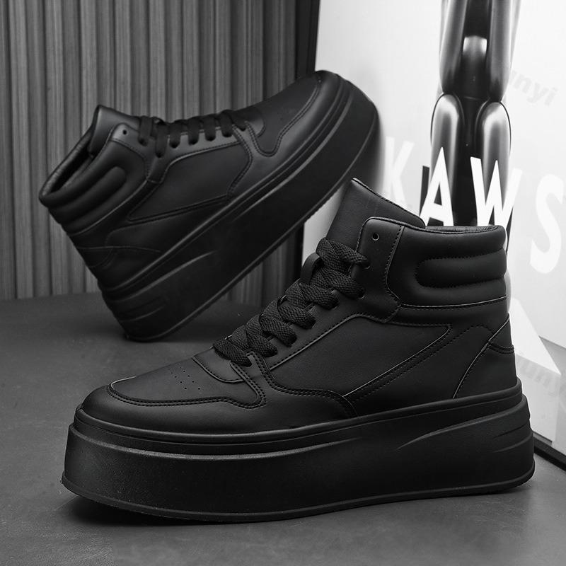 Men's Shoes High Top Ankle Boot Platform Comfortable Casual Shoes Man Trend Anti Slip Sneakers Fashion Thick Soled Shoes Zapatos
