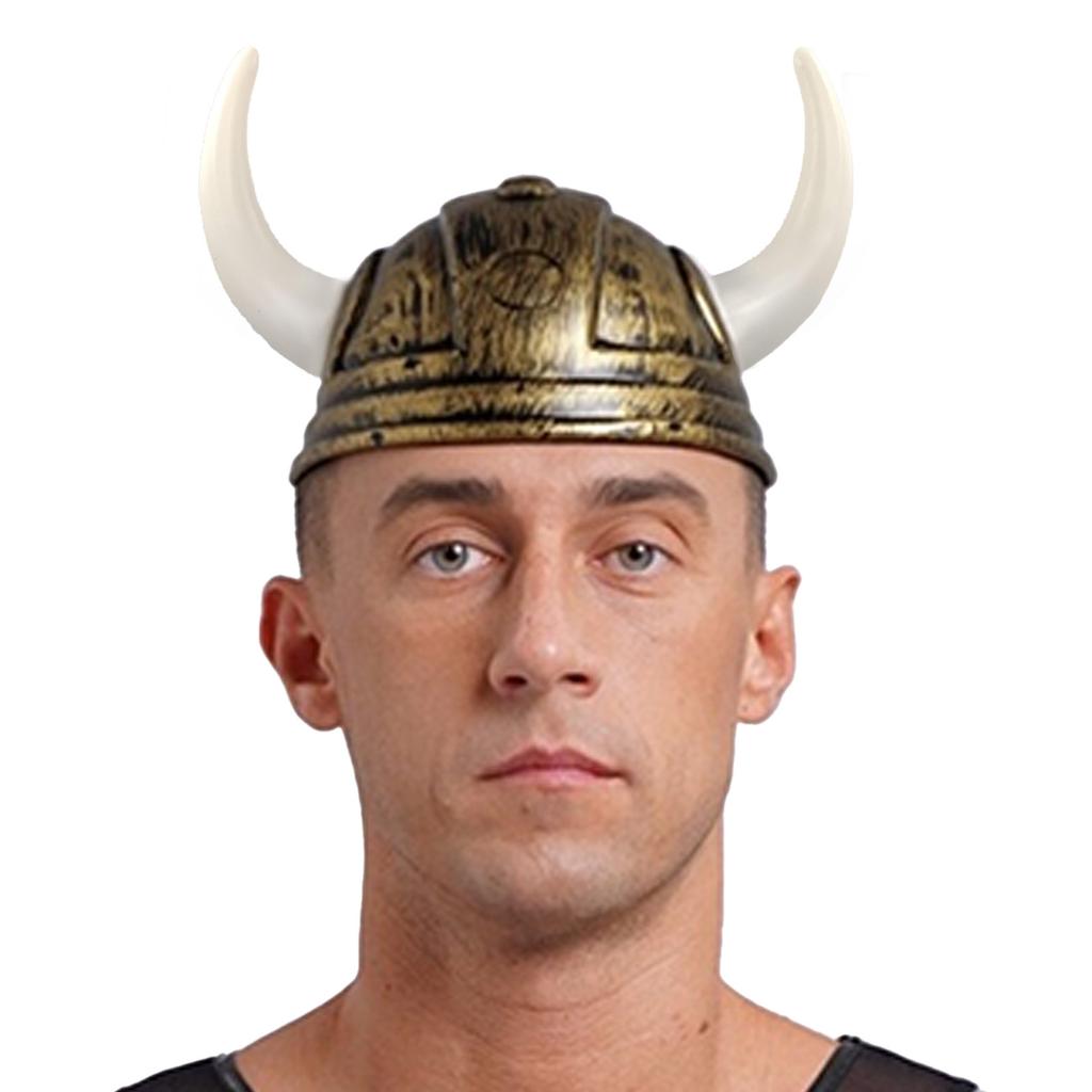 Classic Buffalo Horn Viking Hat for Men Women Halloween Cosplay Party Photo Prop Birthday Costume Accessory