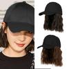 Adjustable Beret Cap with Hair Wig Women Dress Up Wig Hat Sunproof Baseball Cap