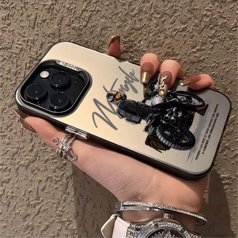 iPhone 15 Pro Max Motorcycle Style Case, Compatible with Apple 14, 13, 11, 12, XR