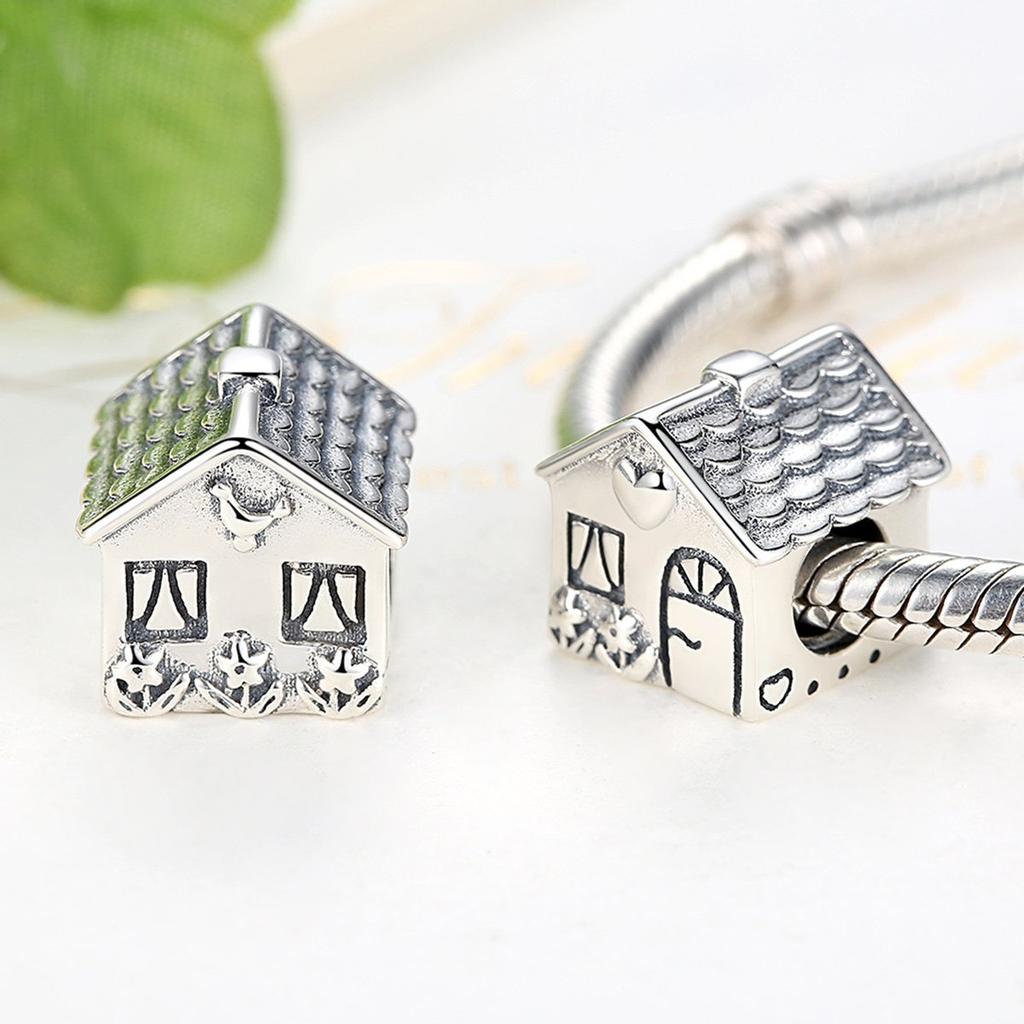 925 Sterling Silver Home with Pandora Ideal gift for your wife or mother to express your "Sweet Charm" Bracelet. love.