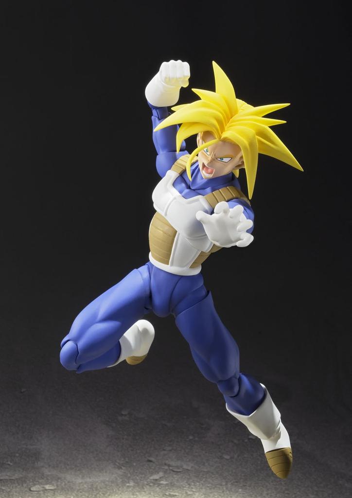 TAMASHII NATIONS Dragon Ball Z Super Saiyan Approximately PVC Action Figure S.H.Figuarts Trunks, 140mm, & ABS, Pre-painted [Used]