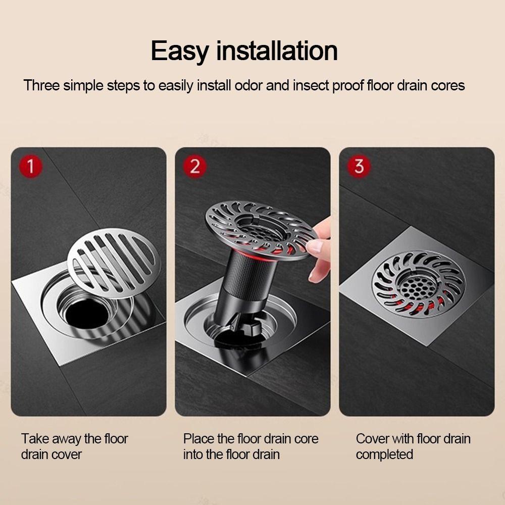 Metal Floor Drain Core Anti Odor Easy Install Basin Drain Filter Odor Control Insect Proof Removable Seal Stopper