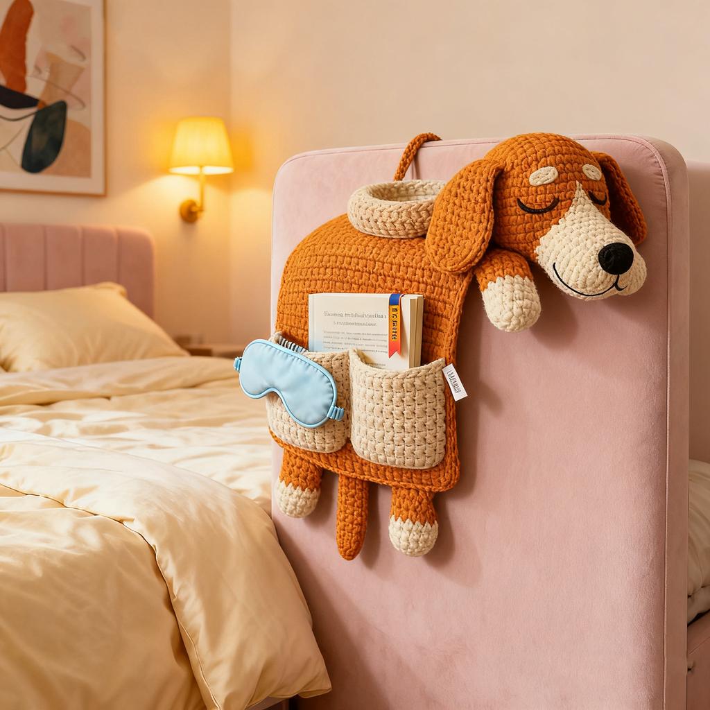 Hand Crocheted Dog Sofa Storage Box