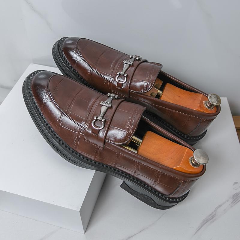 

Fashion Brand Quality Men Leather Business Dating Shoes Comfort Sole Leather Shoes Office Commuting Hot Selling Fashion Low Top Loafers 46