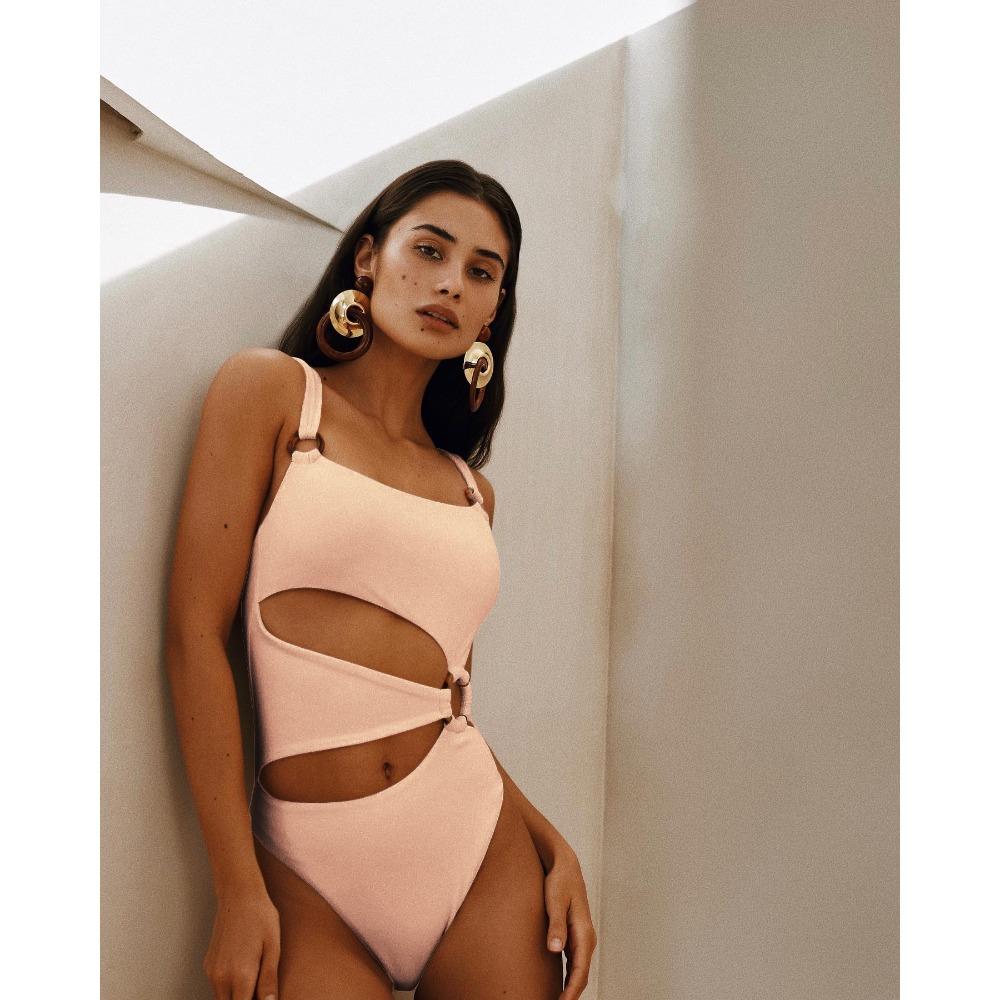 Sexy One-piece Swimsuit Tight Solid Color Bikini Women European and American Bikini
