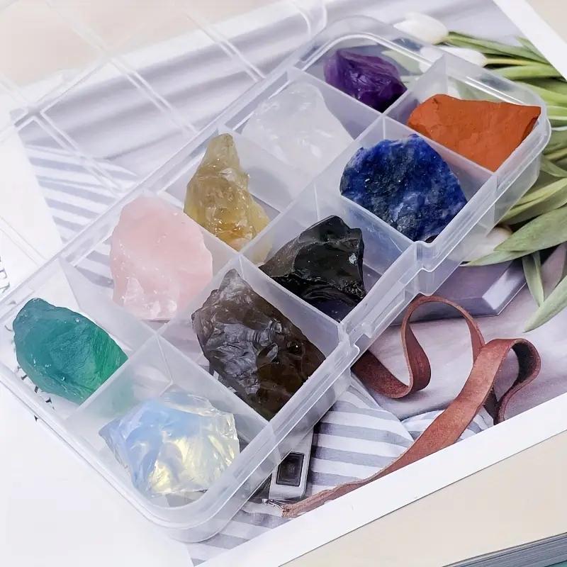10PCs/Box Natural Crystal Rough Raw Set Energy Gemstones Rough Rocks And Mineral Chakra Stone With Box