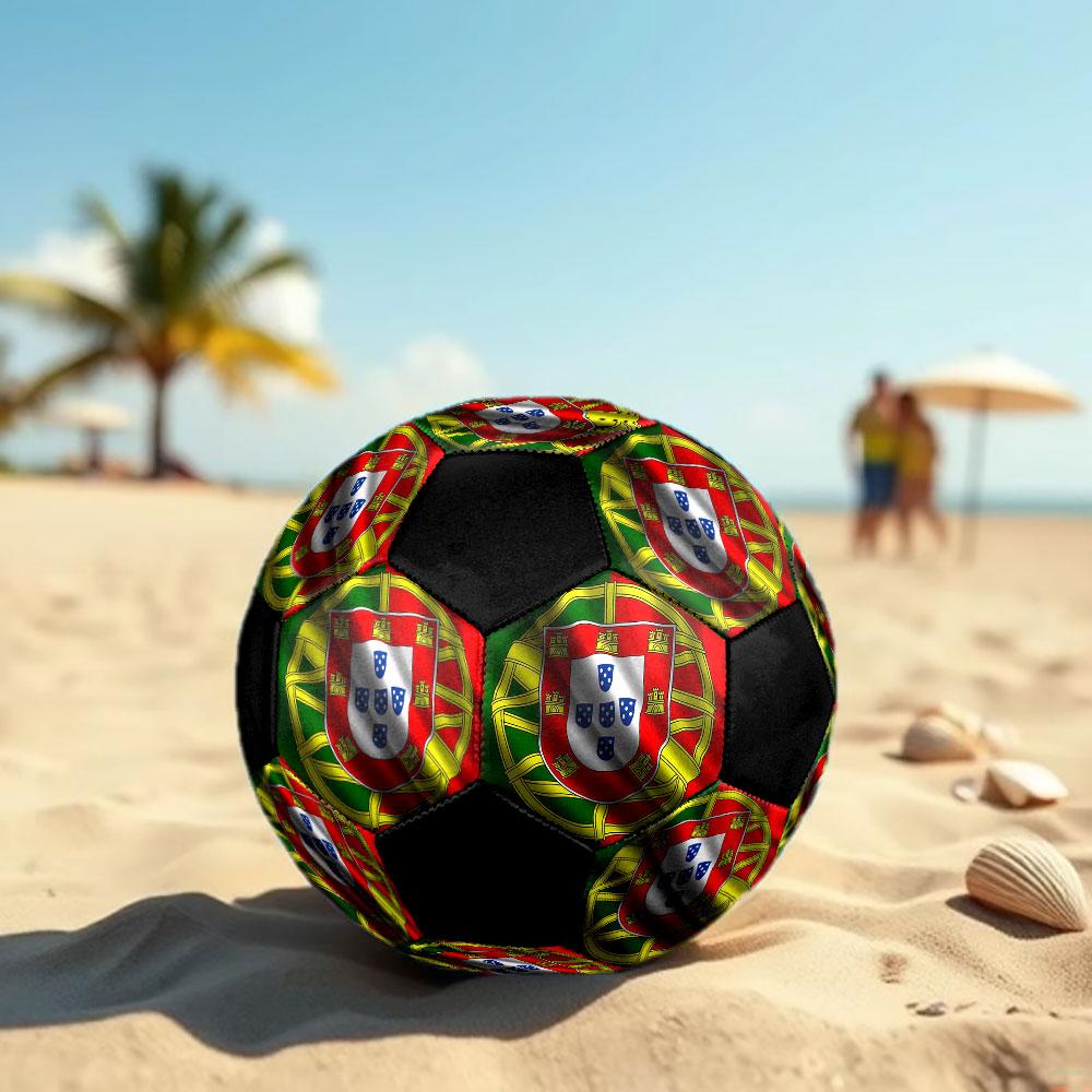 1 pz Pallone da Calcio Nazionale del Portogallo Taglia 5 Pallone da Calcetto Indoor alla Moda Colorato Gioco in Cortile - Ottimo Regalo per Appassionati di Sport HE51