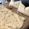 Live Broadcast Explosion Class A Maternal And Infant Grade Cotton Pure Cotton Double-Layer Yarn 4-Pcs Set Student Children'S Dormitory 3Pc Quilt Cover