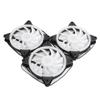 3Pcs Computer Chassis Cooling Fan Mute 6‑Pin Dual RGB Lights with Remote Control 120mm