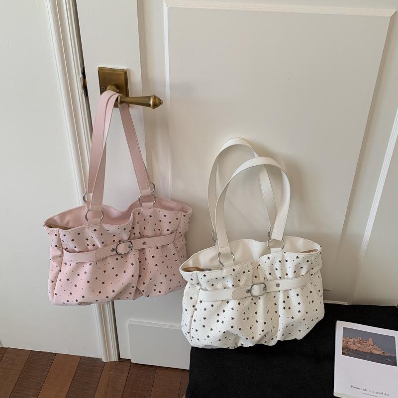 Ruffled Small Clean Minimalist Handbag, Stylish Crossbody Bag, Office Bag