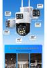 4G Rotating Surveillance Camera with Three Lenses, 360° Panoramic View, No Recharge Needed, Waterproof & Remote Access