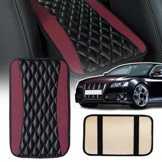 PU Leather  Car Accessories Armrest Pad Cover Center Console Box Cushion